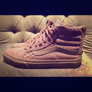 Vans Sk8 Snakeskin Leather Hightop Sneakers